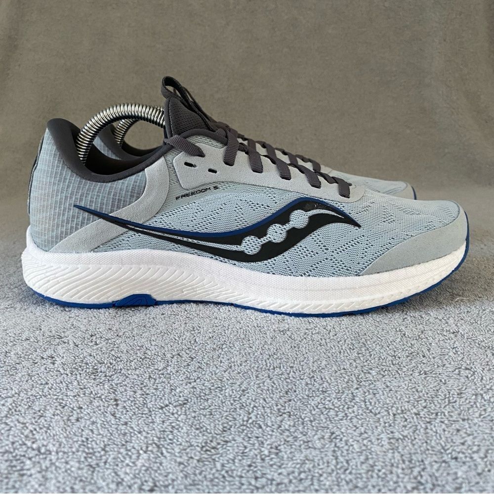 Saucony Womens 10 Freedom 5 Running Shoes S10726-30 Granite Shadow Gray Blue
